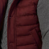 Quilted Shell Hooded Down Vest in Red