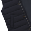 Kired Quilted Shell Hooded Down Vest in Dark Blue - SARTALE