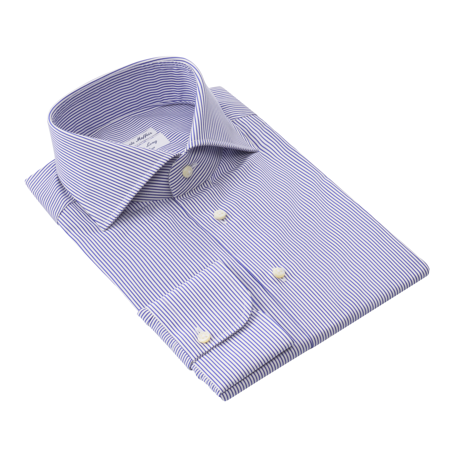 Emanuele Maffeis "All Day Long Collection" Striped Cotton Blue Shirt - SARTALE